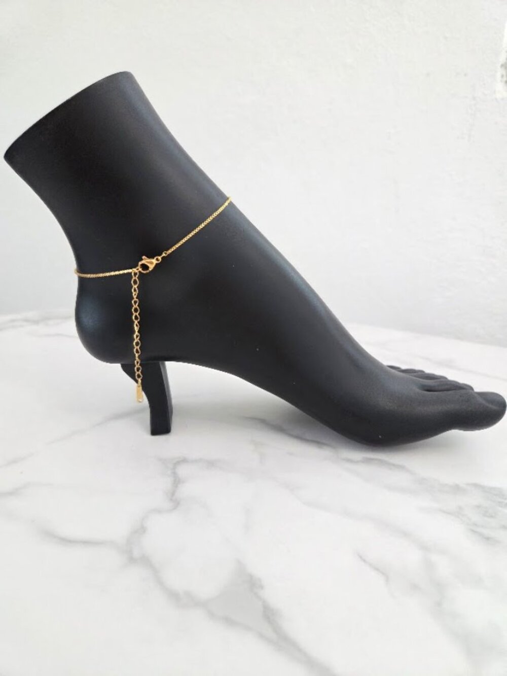Gold Stainless Steel Evil Eye Anklet Box Chain Ojo Turco Beach Jewelry - Picture 7 of 13